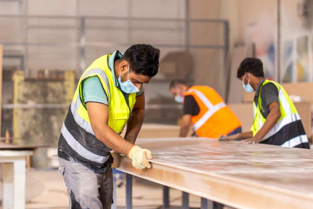 Carpentry and painting in the Milli workshop